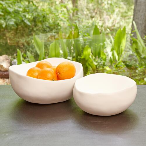 Organic Round Bowl-Matte White