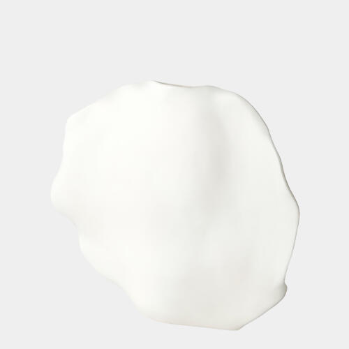 Kelp Vase-Matte White-Low