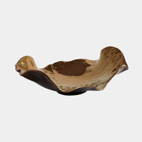 Wave Platter-Bronze Crackle