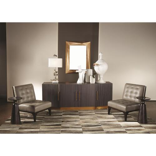 Angular Mirror-Gold Leaf