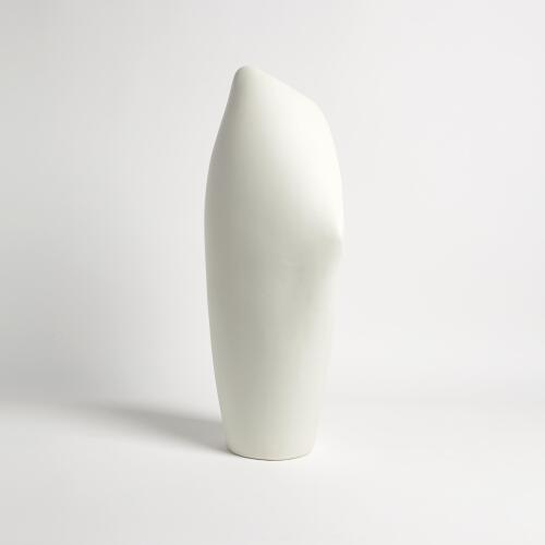 Cowl Lamp-White w/Gold Leaf-Sm