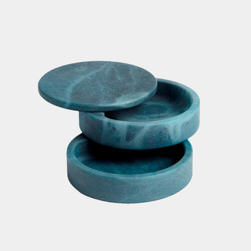 Leora Swivel Box-Alabaster-Blue