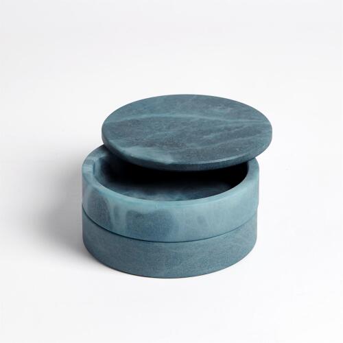 Alabaster Swivel Box-Blue