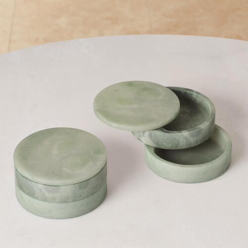Alabaster Swivel Box-Green