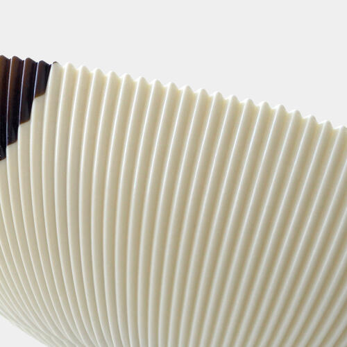Pleated Bowl-Bronze Stripe