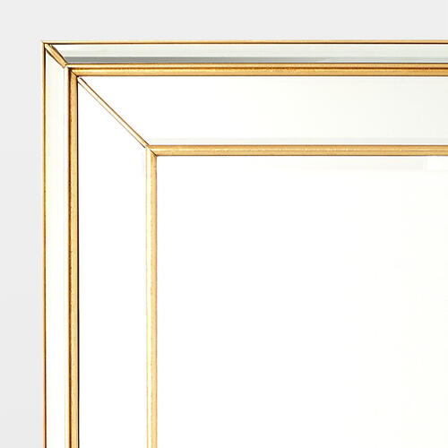 Bevel on Bevel Mirror-Gold Leaf