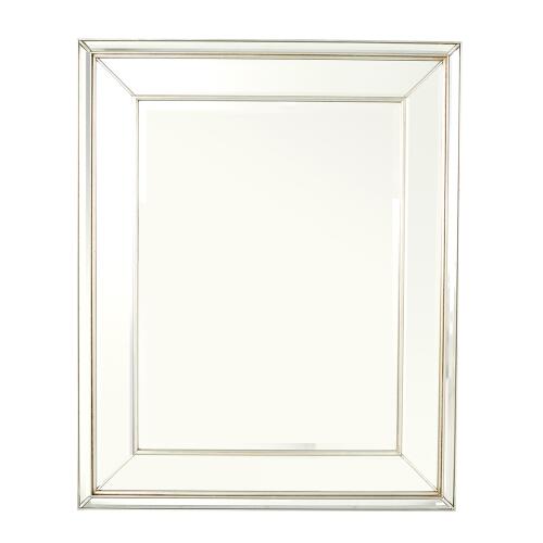 bevel on bevel mirror-silver leaf