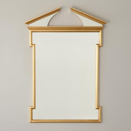 Broken Pediment Mirror-Gold Leaf