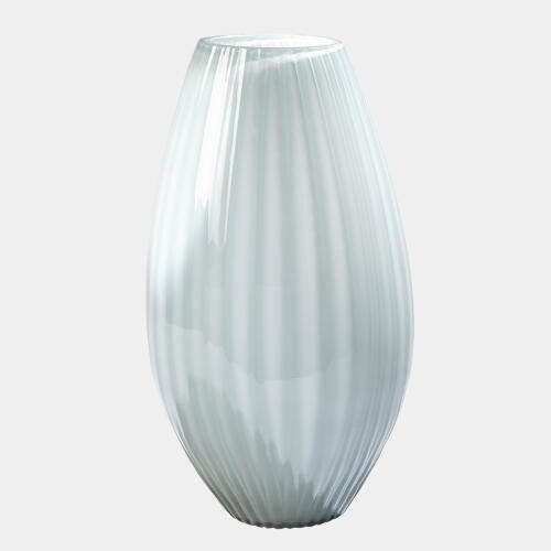 Otis Cased Glass Vase-Stripe-Blue