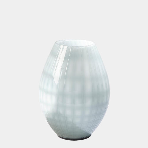 Otis Cased Glass Vase-Grid-Blue