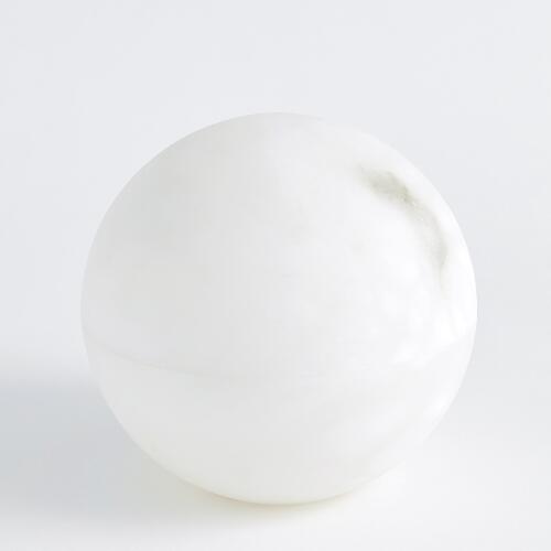 Alabaster Sphere Box-White