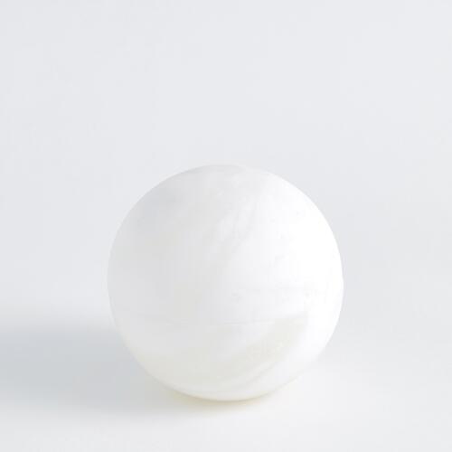 Alabaster Sphere Box-White