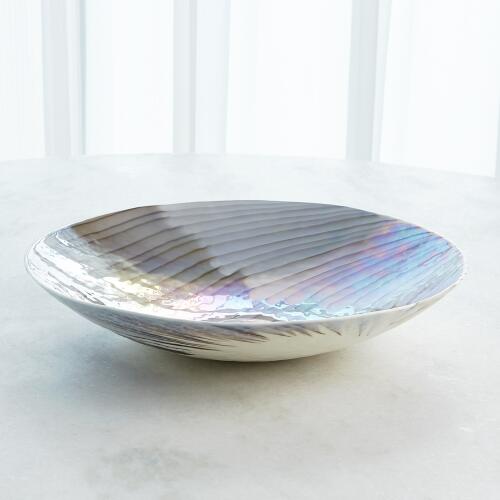 Ivory Grey/Amethyst Centerpiece/Charger