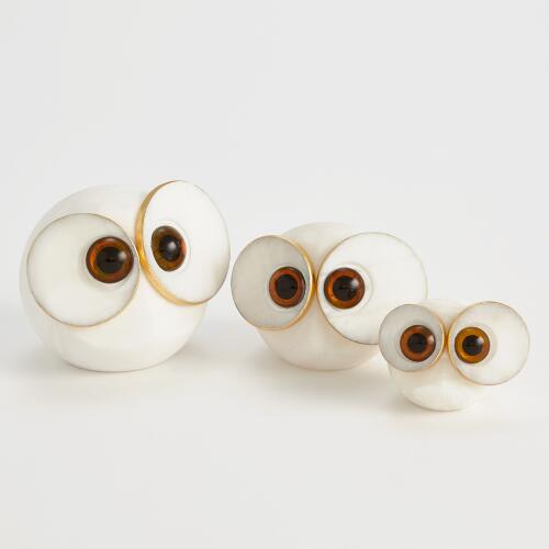 alabaster big eyed owl