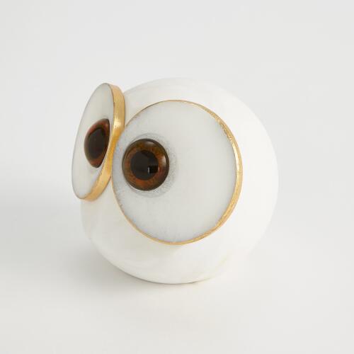 Alabaster Big Eyed Owl