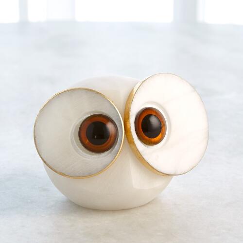 Alabaster Big Eyed Owl