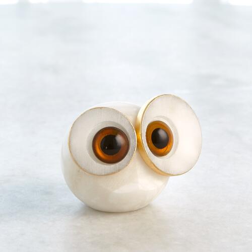 Alabaster Big Eyed Owl