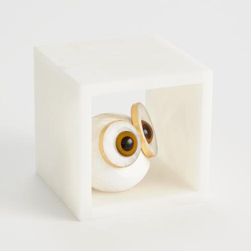 Alabaster Big Eyed Owl
