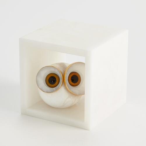 Alabaster Big Eyed Owl