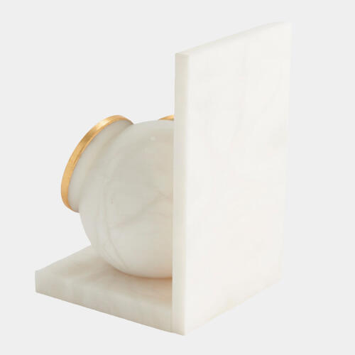 Allocco Big Eye Bookends-Alabaster
