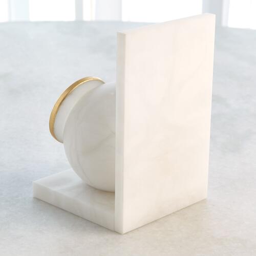 Alabaster Big Eyed Owl Bookends