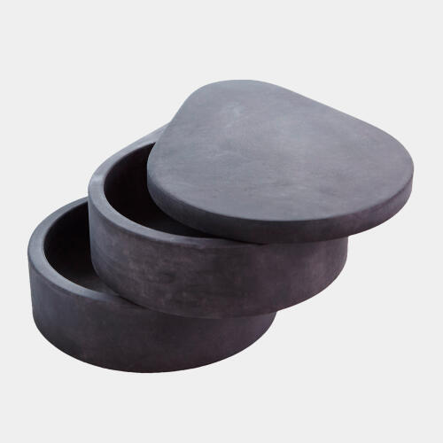 Alabaster Teardrop Double Box-Swivel-Gray