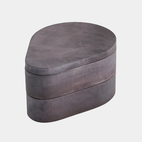 Alabaster Teardrop Double Box-Swivel-Gray