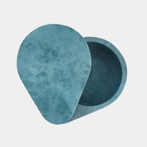 Alabaster Teardrop Double Box-Swivel-Blue