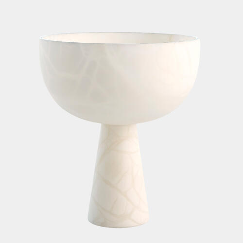 Caspari Footed Alabaster Bowl w/Silver