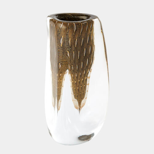Gaboon Triangle Vase-Gold