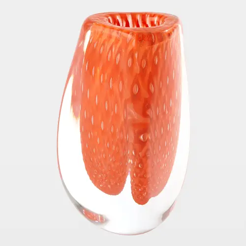 Gaboon Triangle Vase-Orange