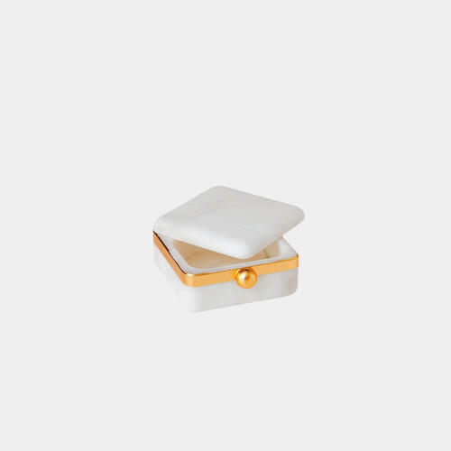Tyla Gold Band Swivel Alabaster Box-Sm