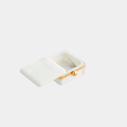 Tyla Gold Band Swivel Alabaster Box-Sm