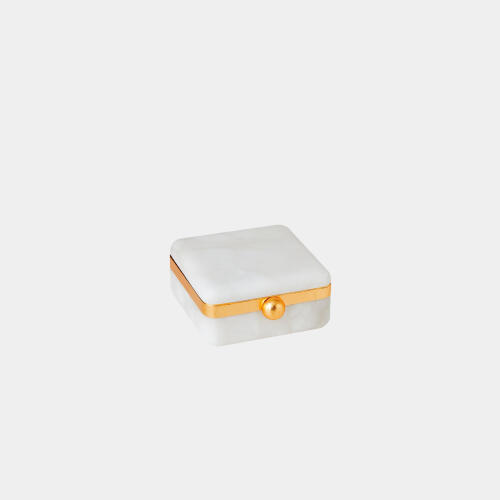 Tyla Gold Band Swivel Alabaster Box-Sm