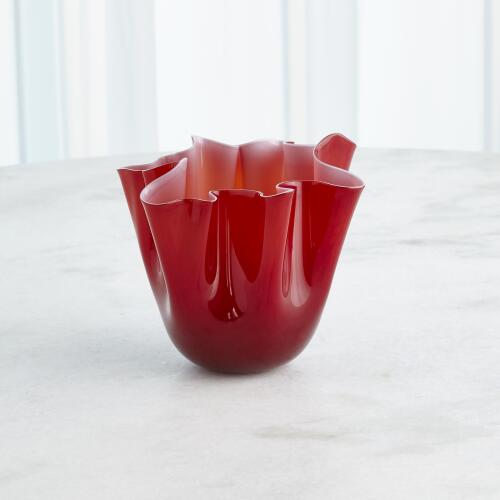Handkerchief Vase-Deep Red