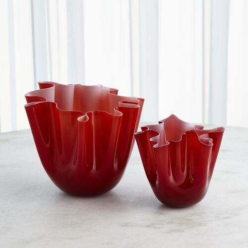 Handkerchief Vase-Deep Red