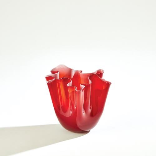 Handkerchief Vase-Deep Red
