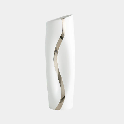 Loose Stripe Vase-Platinum