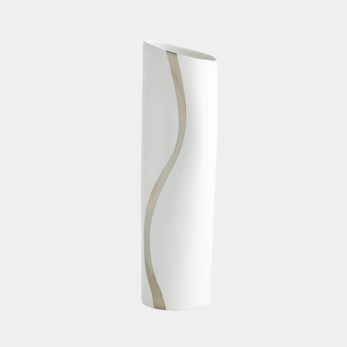 Loose Stripe Vase-Platinum