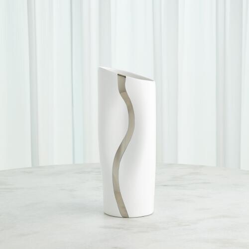 Loose Stripe Vase-Platinum