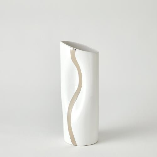 Loose Stripe Vase-Platinum