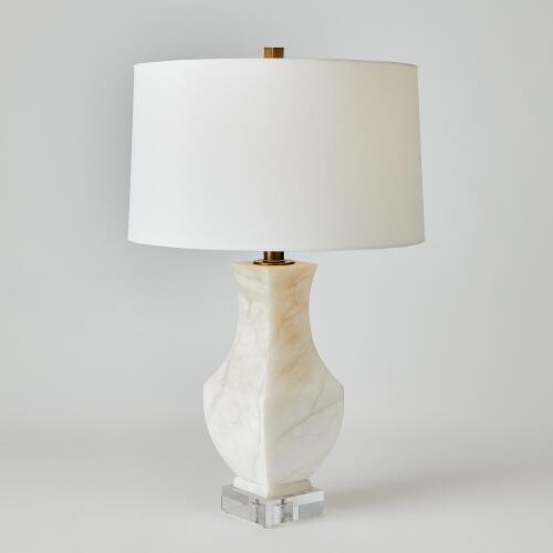 alabaster square urn lamp