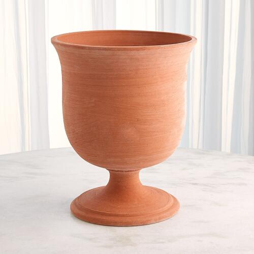 Villa Chalice Vase-Terracotta