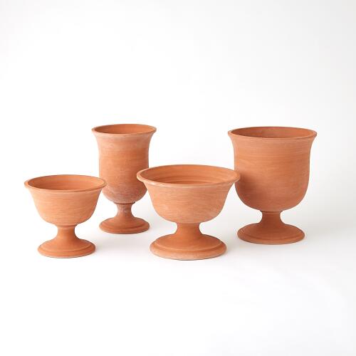 Villa Chalice Vase-Terracotta