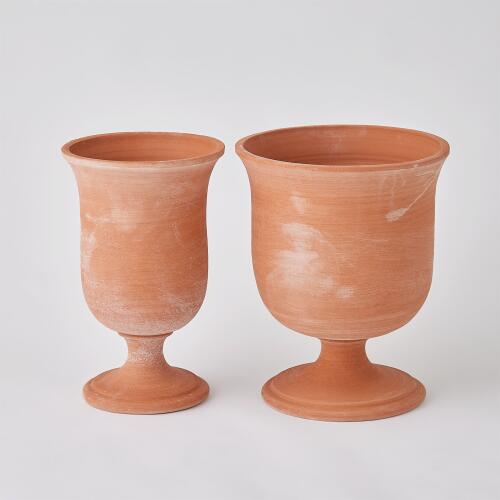 Villa Chalice Vase-Terracotta
