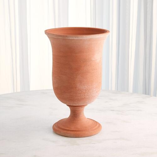 Villa Chalice Vase-Terracotta