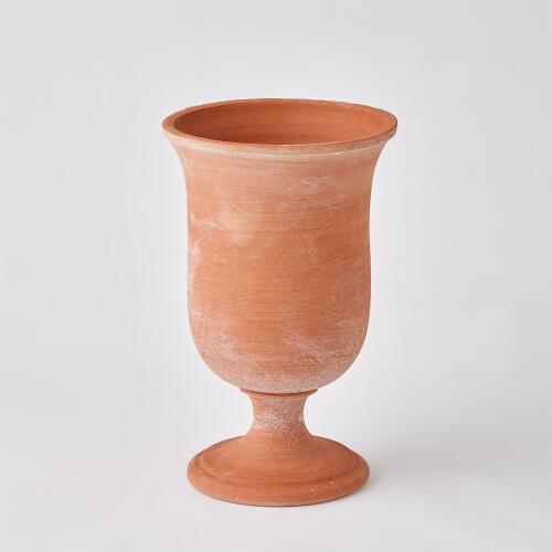 Villa Chalice Vase-Terracotta