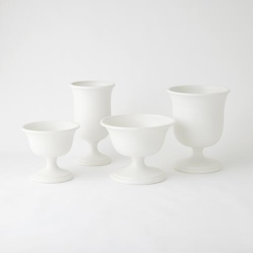 Villa Chalice Vase-Matte White