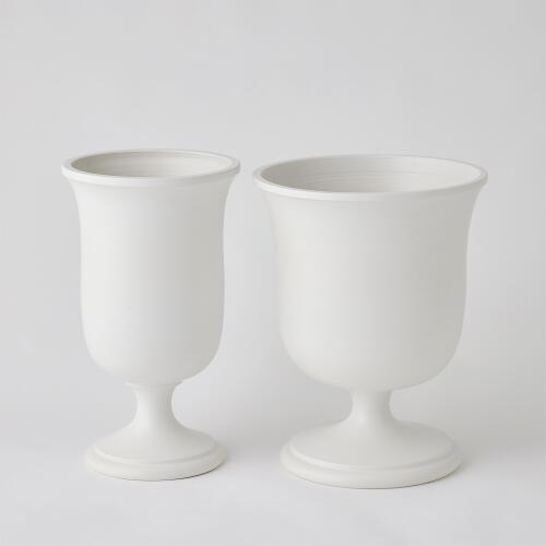 Villa Chalice Vase-Matte White