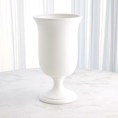 Villa Chalice Vase-Matte White